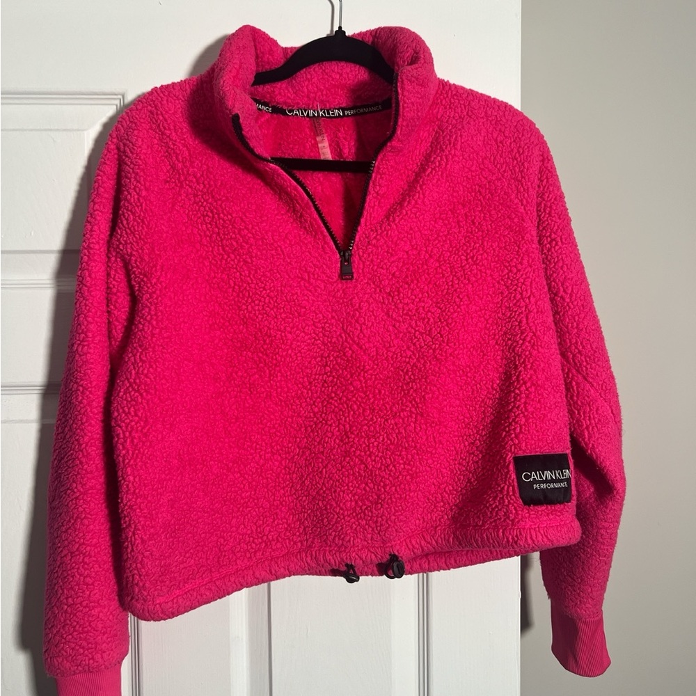 Calvin Klein Vibrant Pink Sherpa Jacket